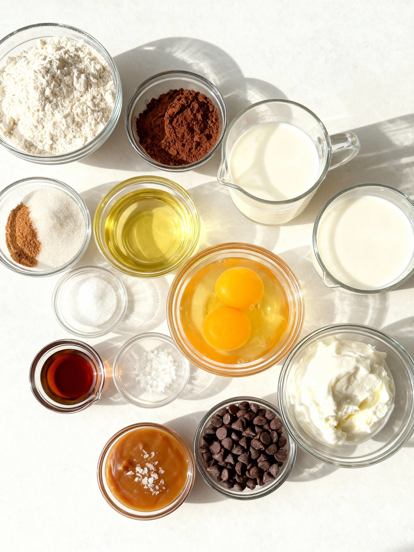 Salted Caramel Chocolate Muffins ingredients