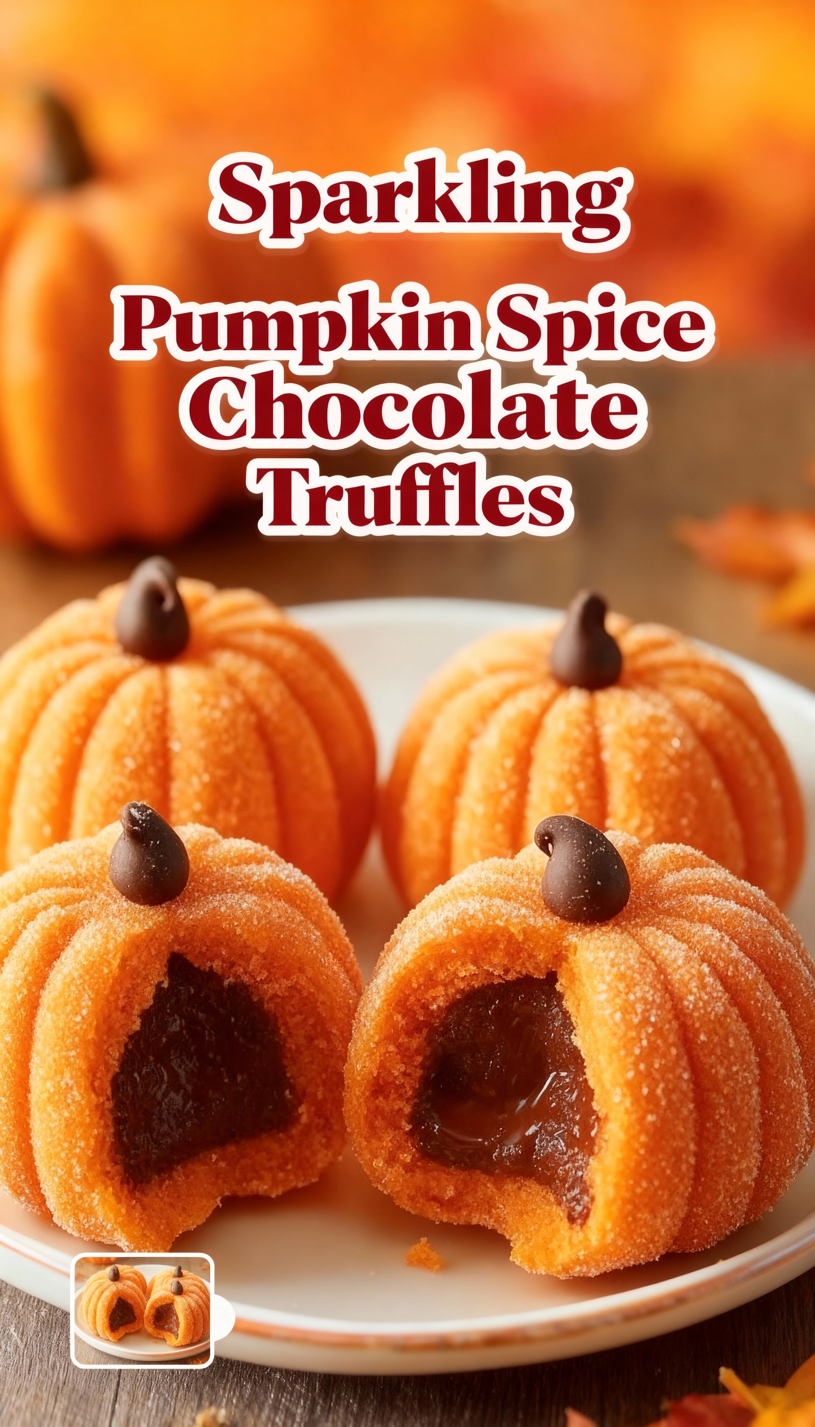 Sparkling Pumpkin Spice Chocolate Truffles finished