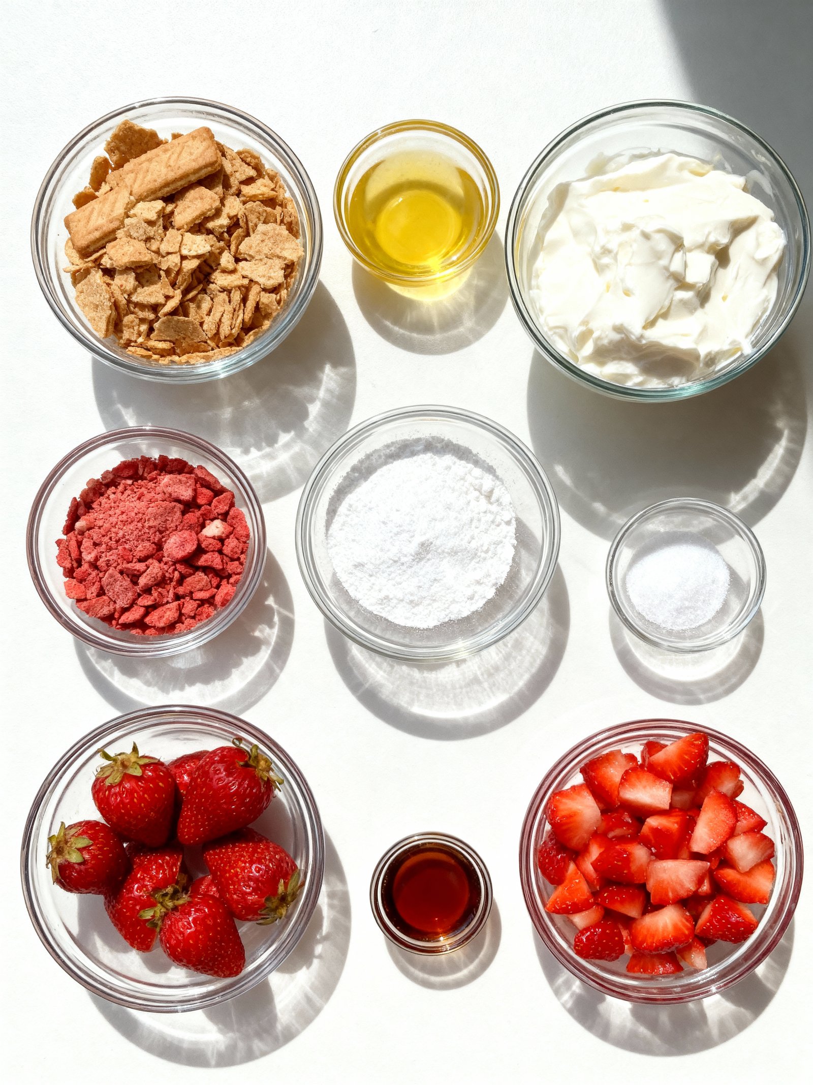 Strawberry Cheesecake Crunch Bites ingredients