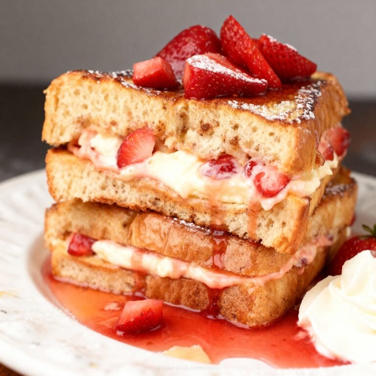 Strawberry Cheesecake Stuffed French Toast Recipe