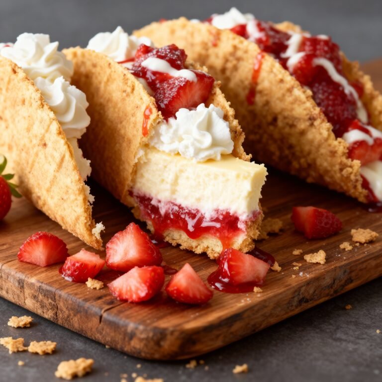 Strawberry Crunch Cheesecake Tacos Recipe