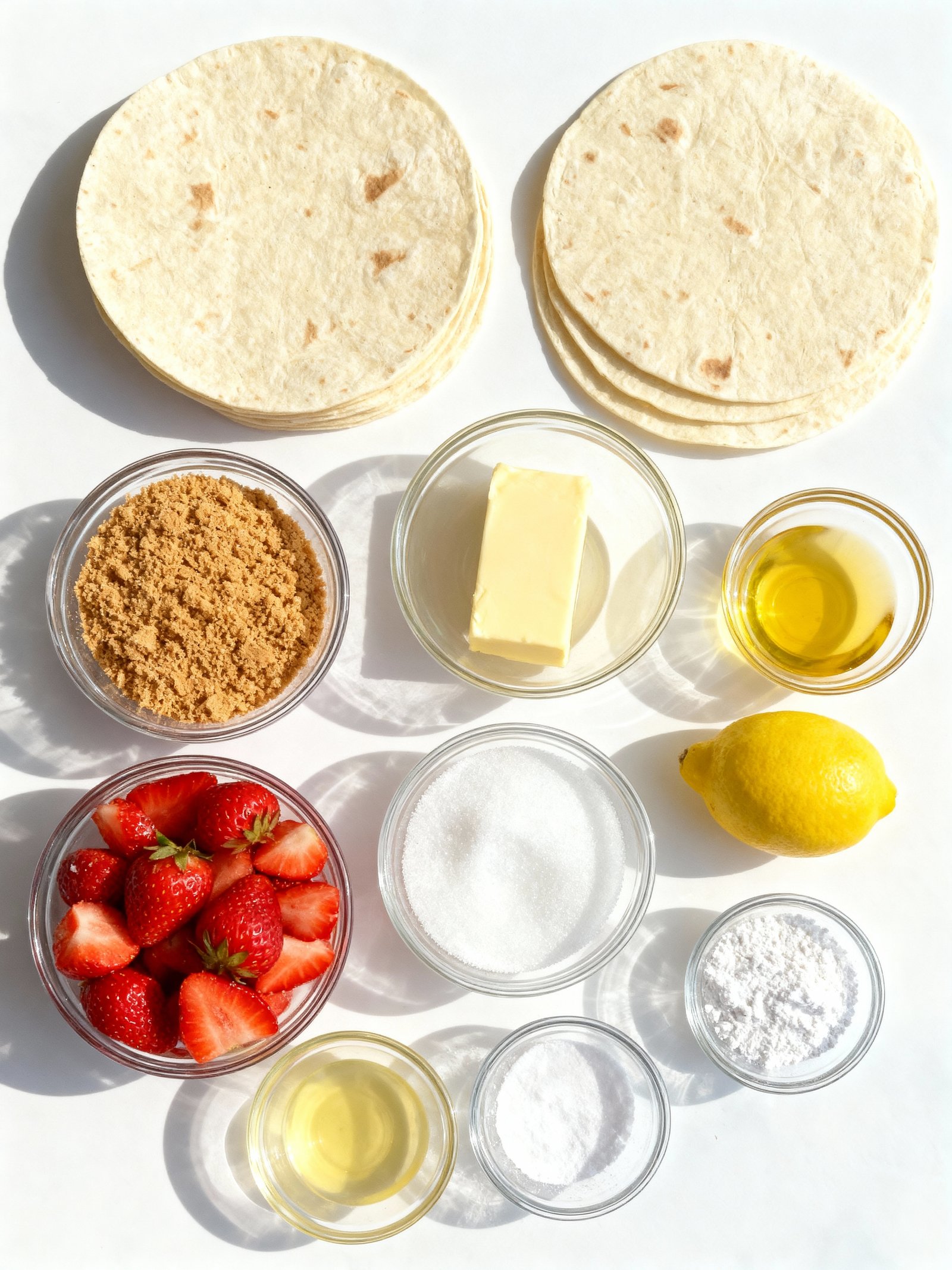 Strawberry Crunch Cheesecake Tacos ingredients