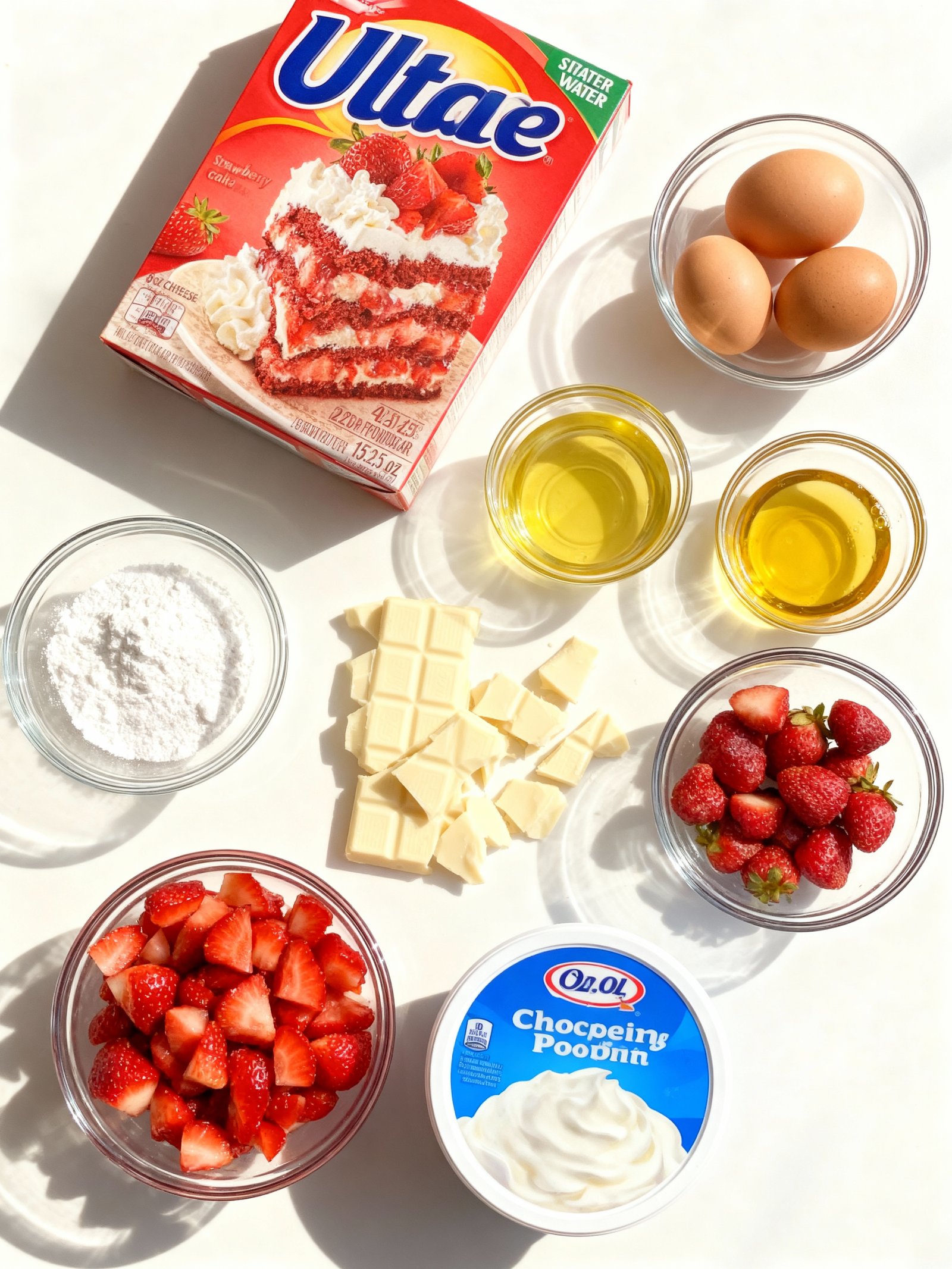 Strawberry Earthquake Cake ingredients
