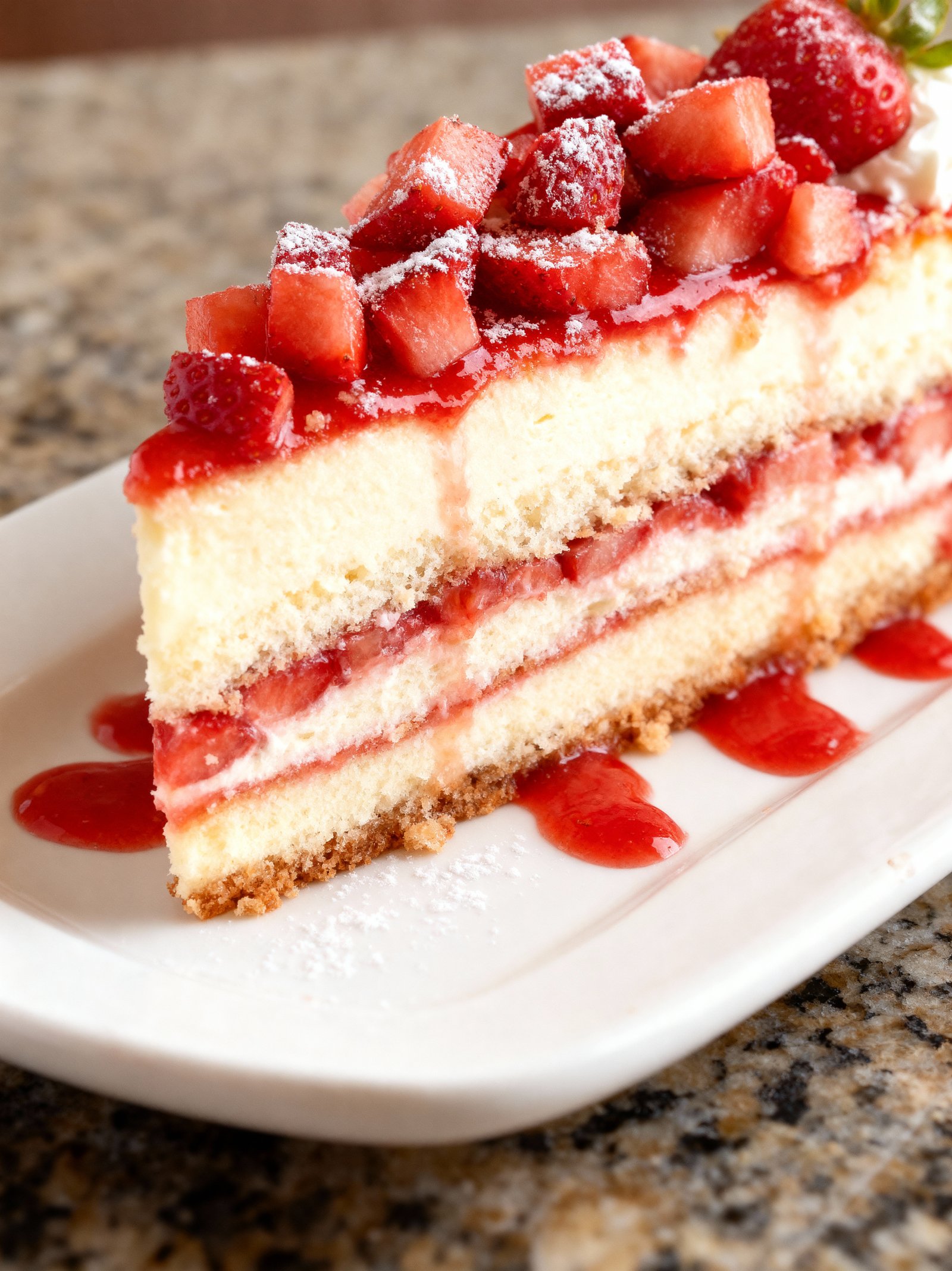 Strawberry Shortcake Cheesecake finished