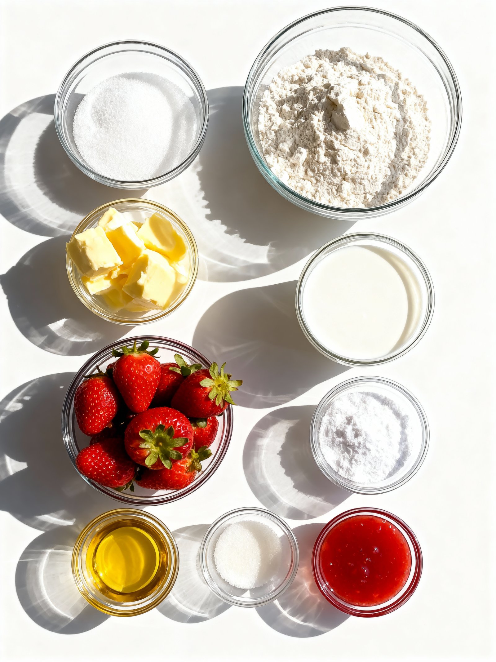 Strawberry Shortcake Cheesecake ingredients