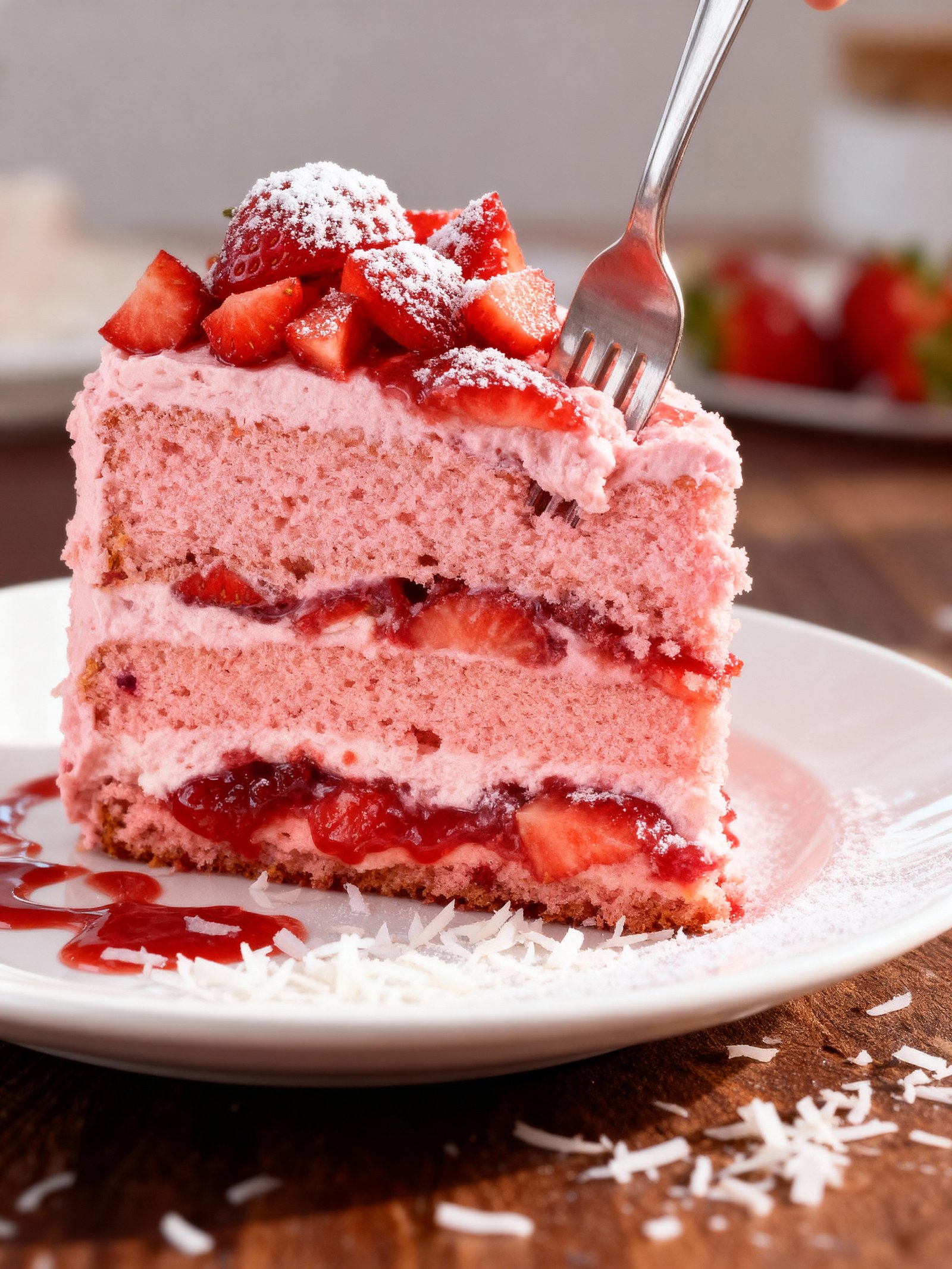 Strawberry Velvet Cake finished