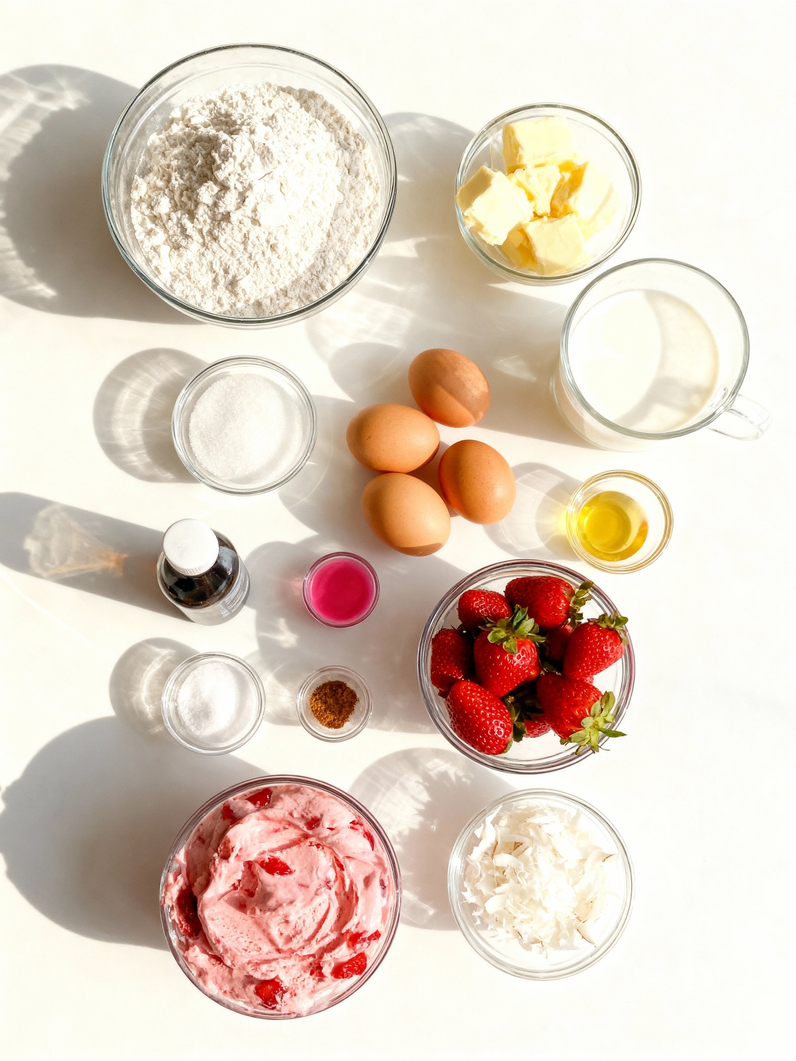 Strawberry Velvet Cake ingredients