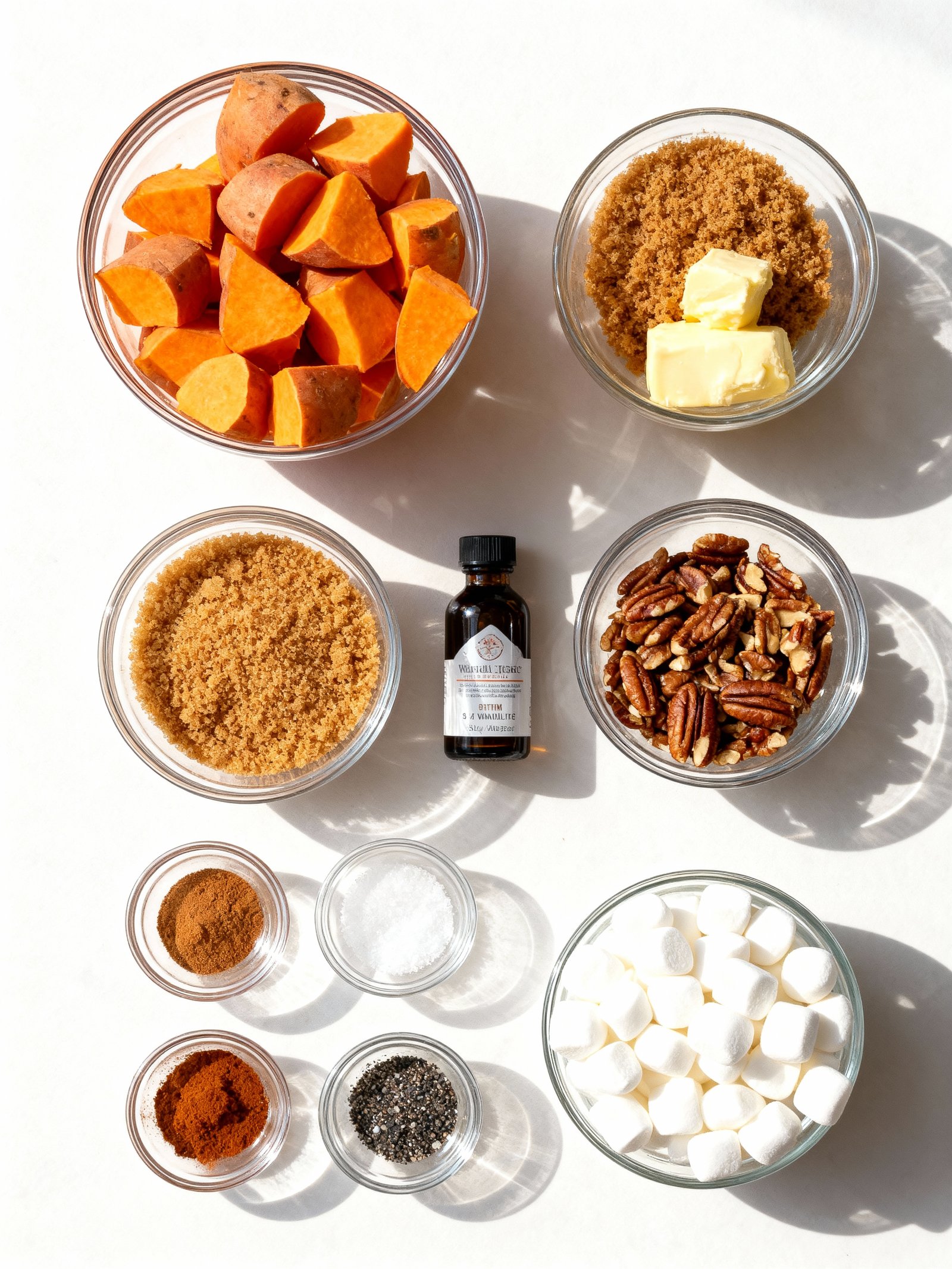 Sweet Potato Casserole ingredients