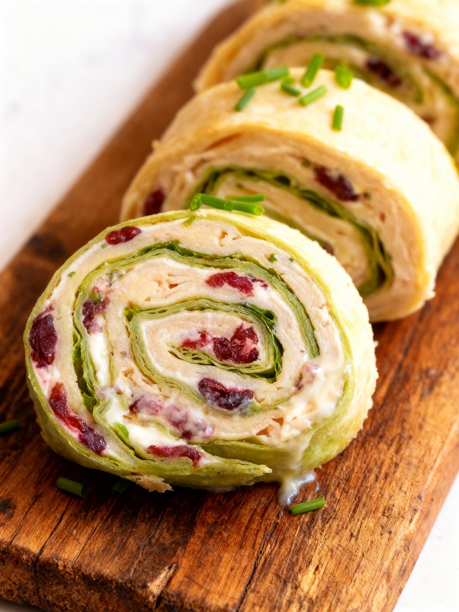 Turkey Cranberry Pinwheels finished