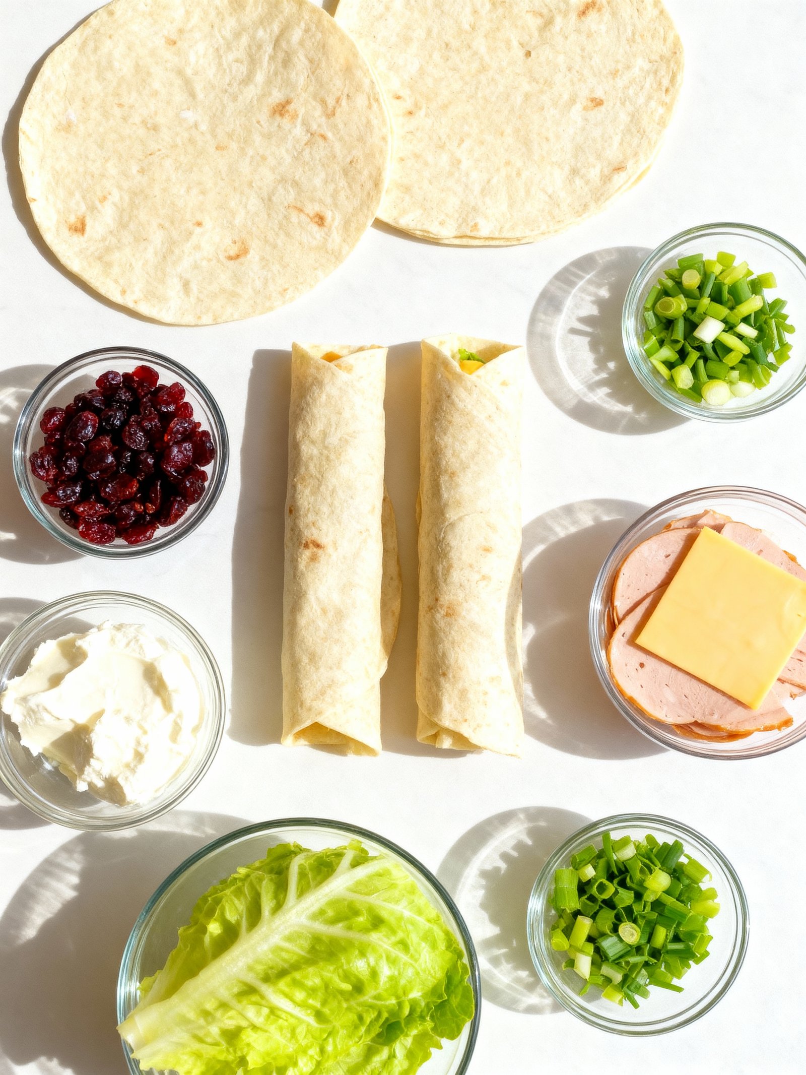 Turkey Cranberry Pinwheels ingredients