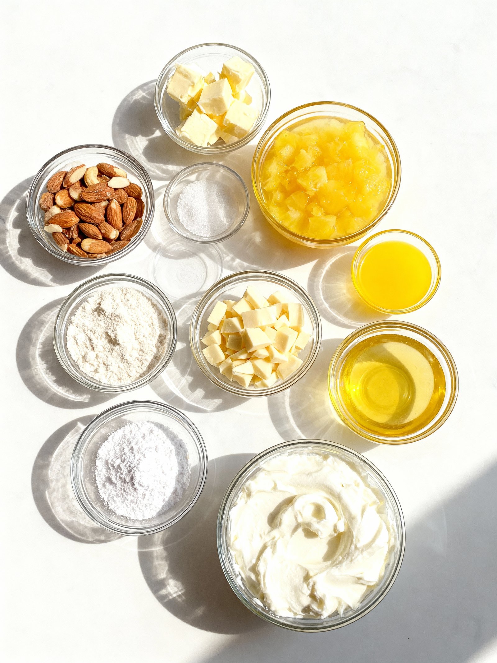 White Chocolate Pineapple Cake ingredients