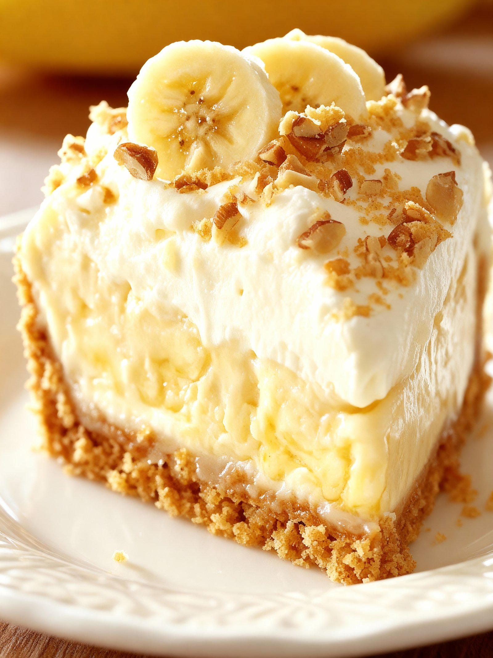 Banana Pudding Crunch Cheesecake finished