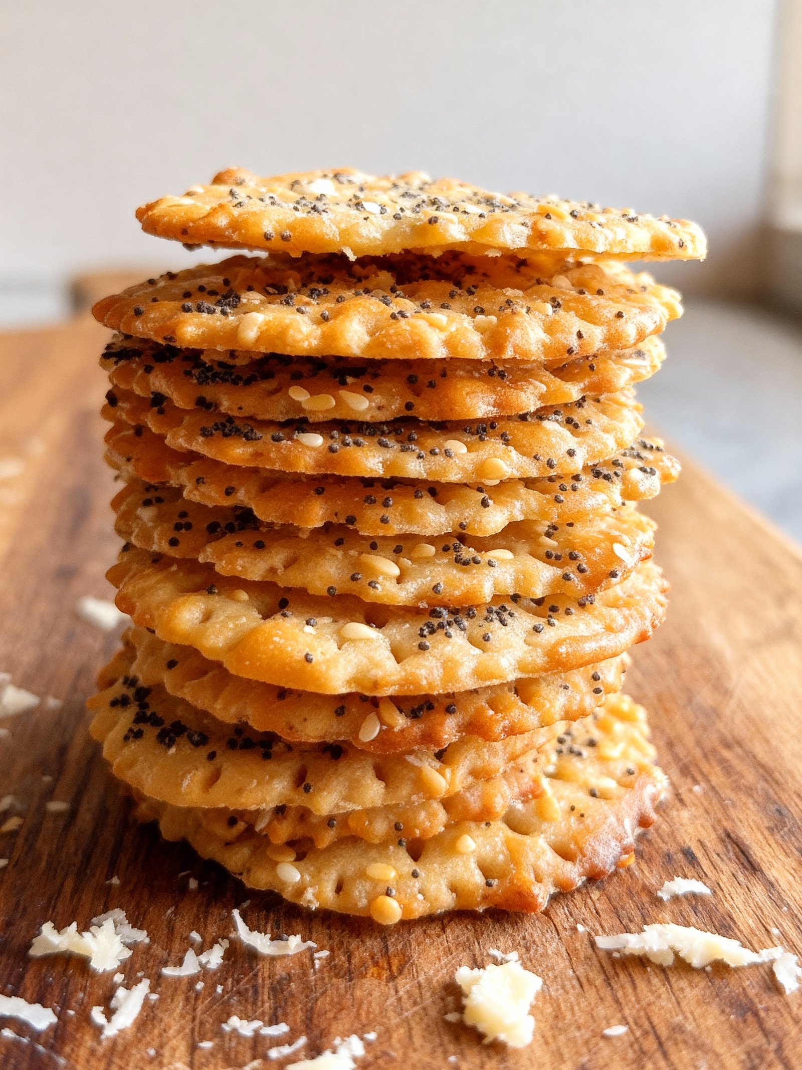 Black Pepper Asiago Crackers finished