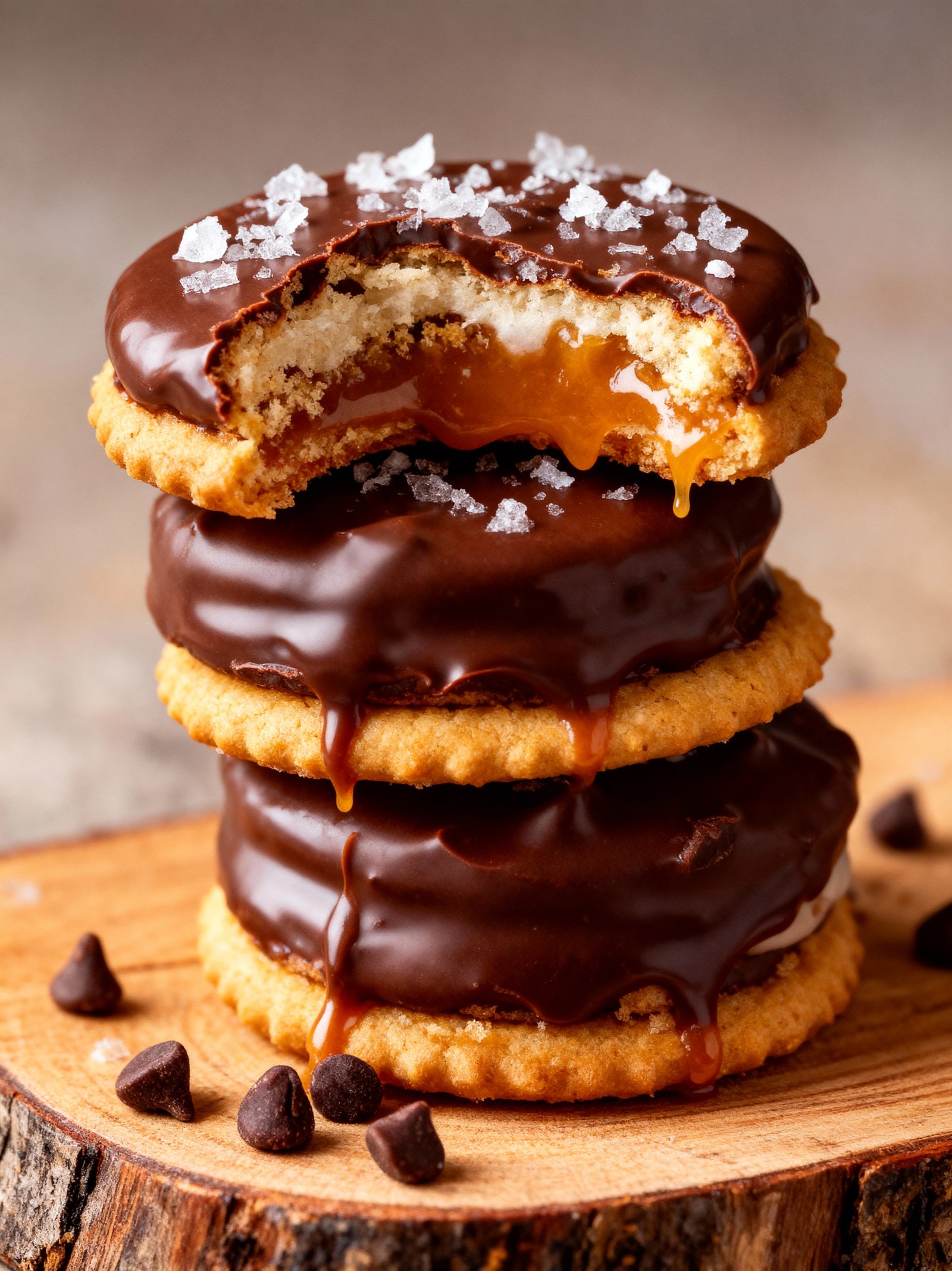 Caramel Ritz Cracker Christmas Cookies finished