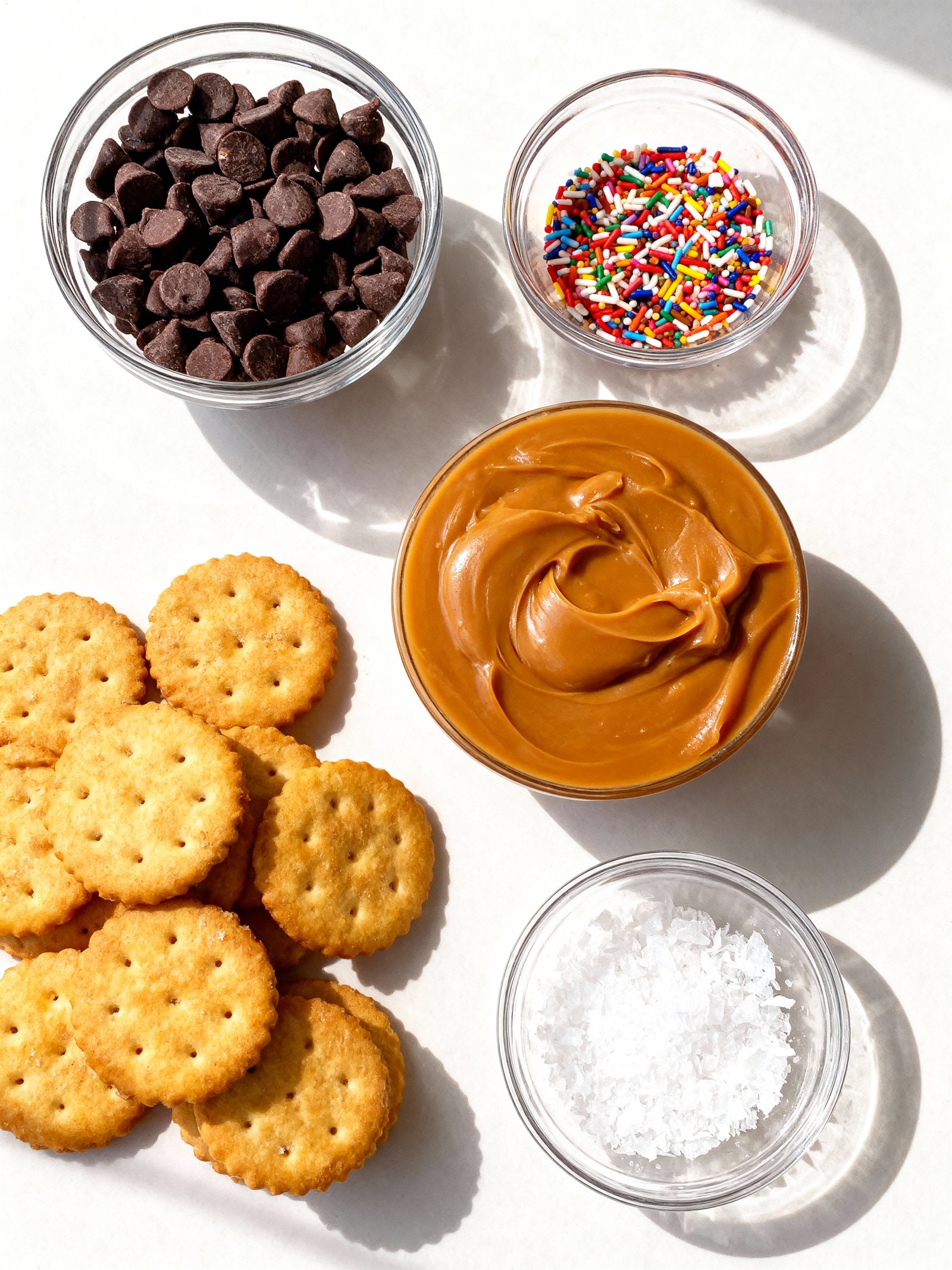 Caramel Ritz Cracker Christmas Cookies ingredients