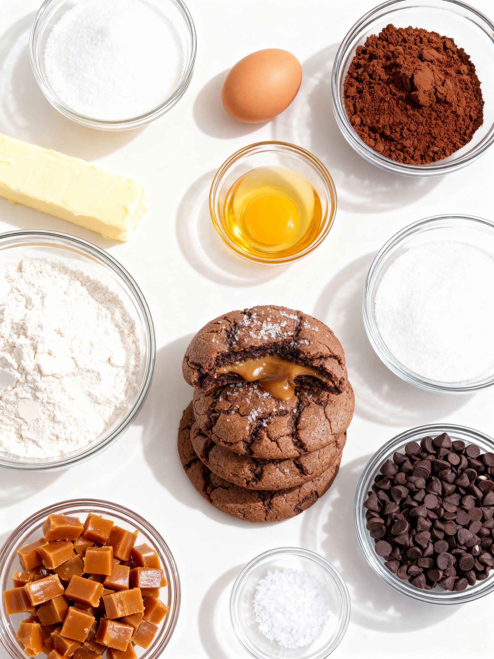 CHEWY CHOCOLATE CARAMEL COOKIES ingredients