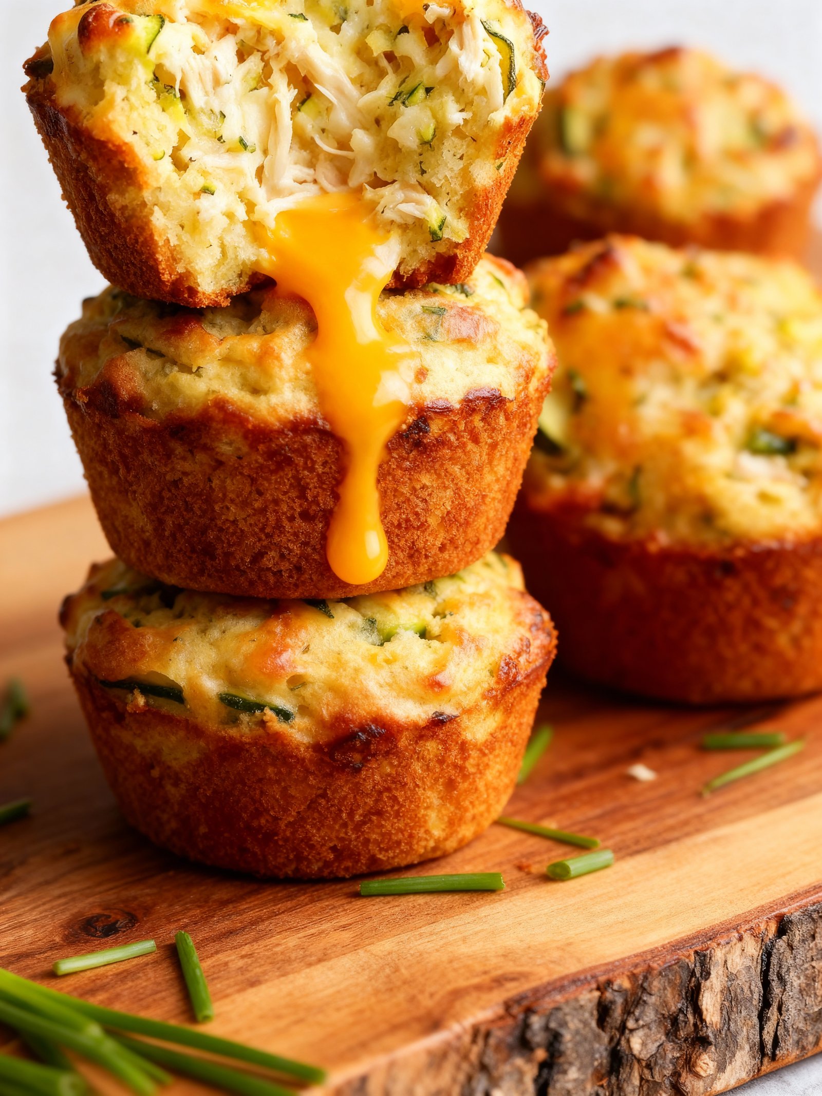 Chicken Cheese Zucchini Muffins finished