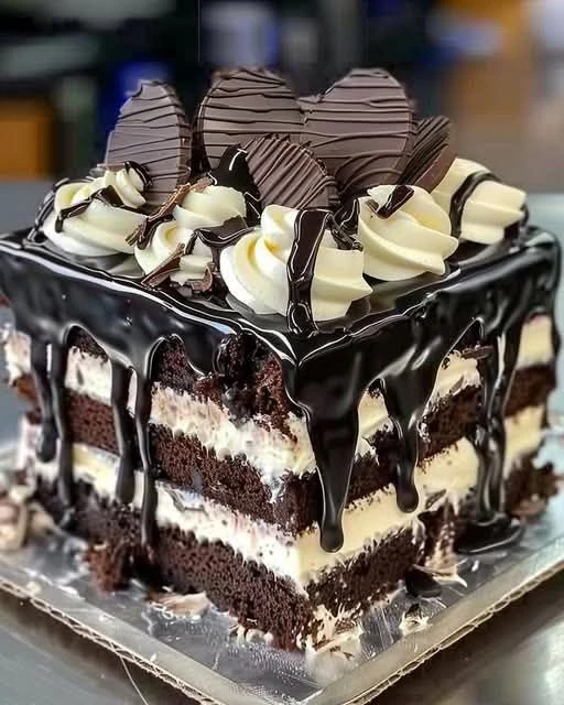 Chocolate Fudge Layered Cake Indulge in Decadence finished