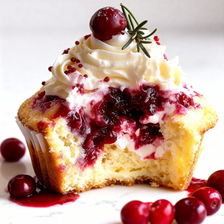 Christmas Cranberry Cheesecake Cupcakes Recipe