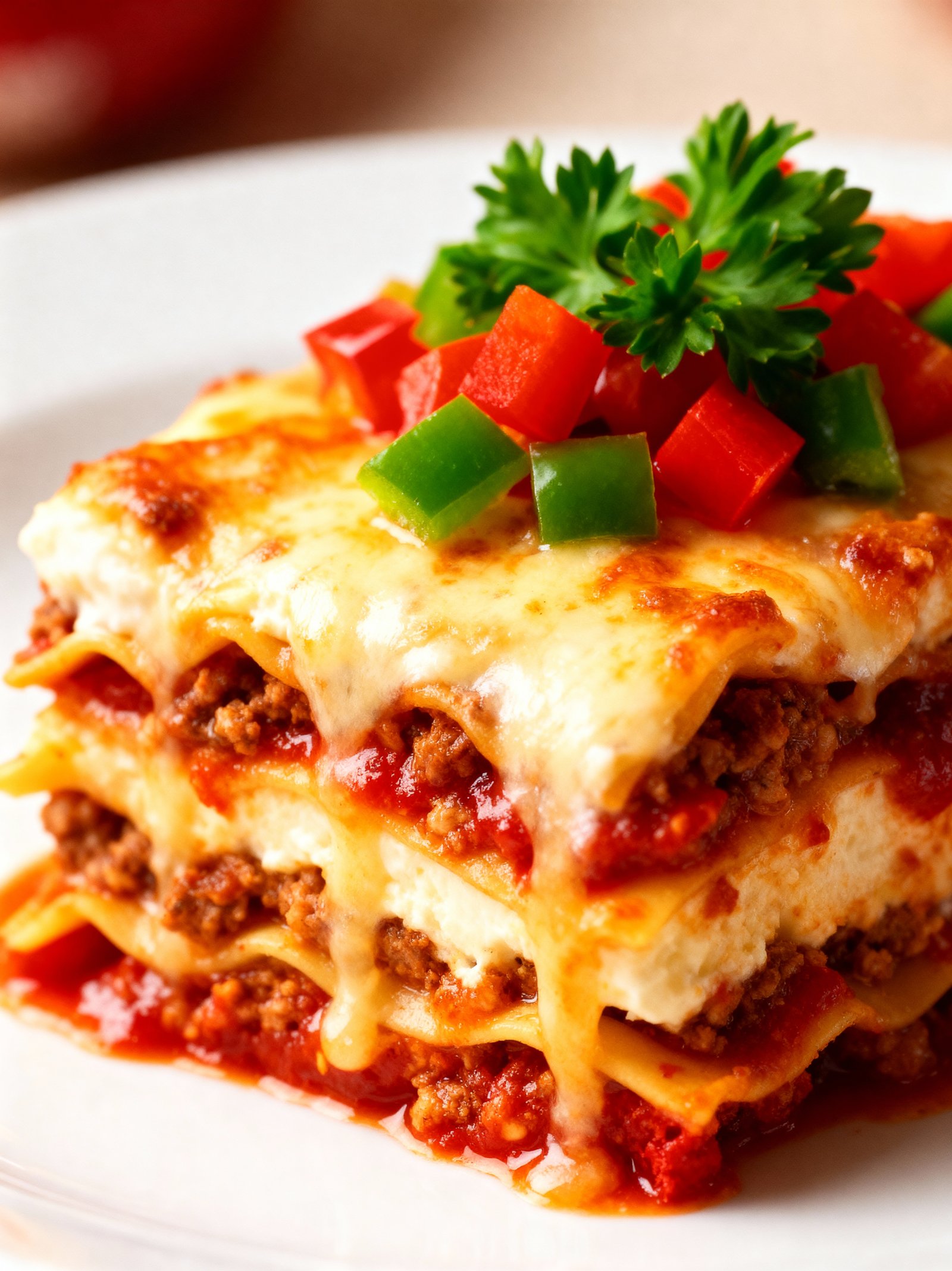 Christmas Lasagna Recipe finished