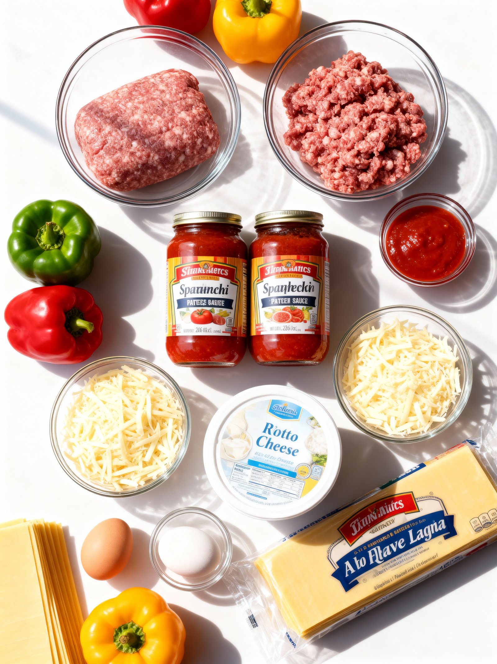 Christmas Lasagna Recipe ingredients