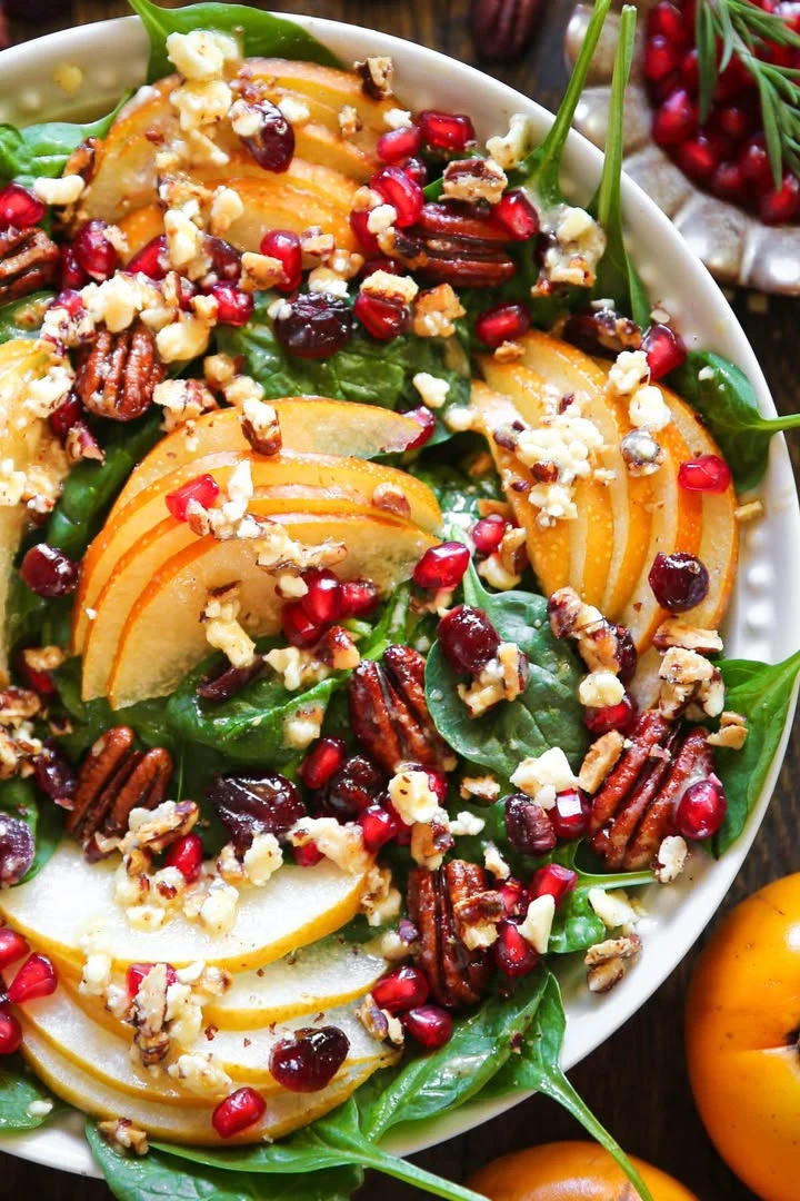 Christmas Pear Salad finished