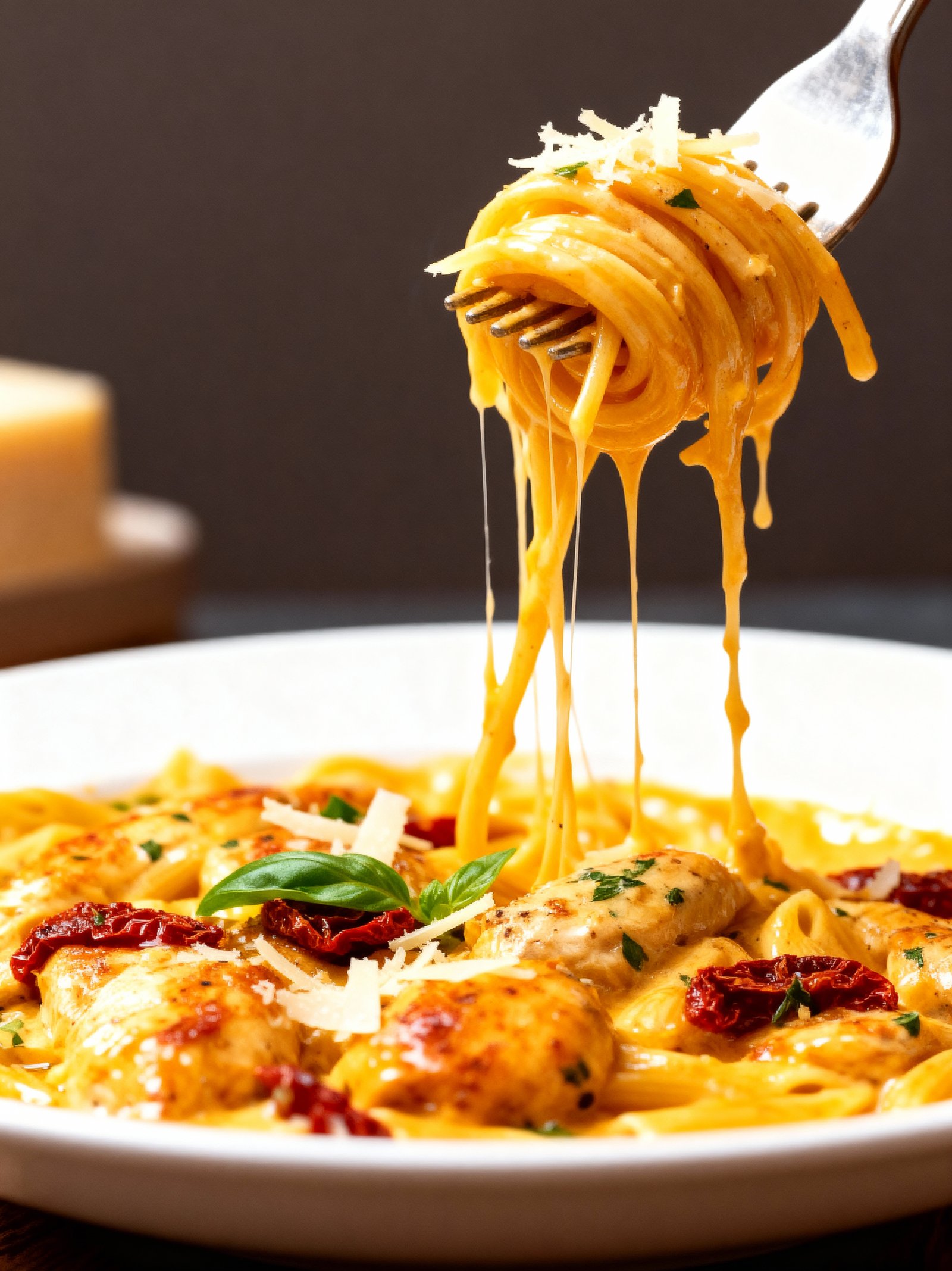 Creamy Marry Me Chicken Pasta finished