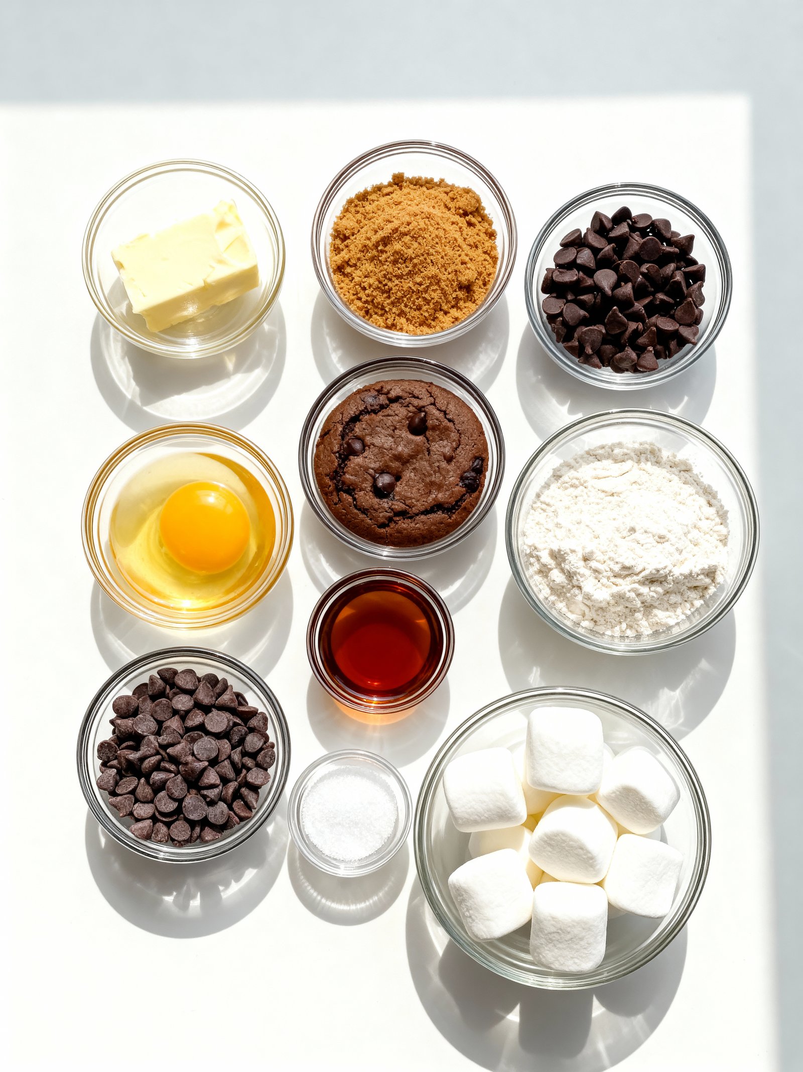 Double Chocolate Marshmallow Cookies ingredients