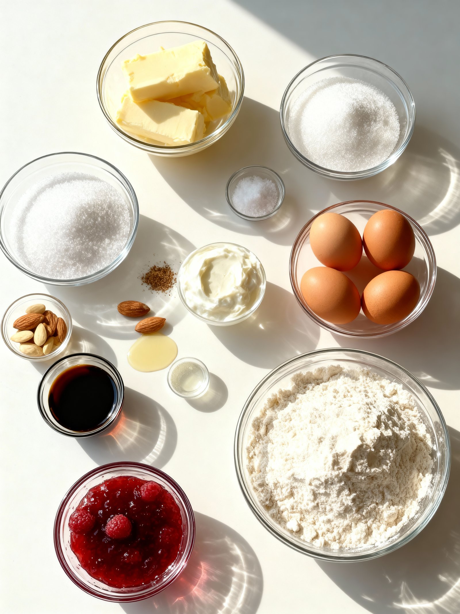 Easy Raspberry Swirl Cake ingredients