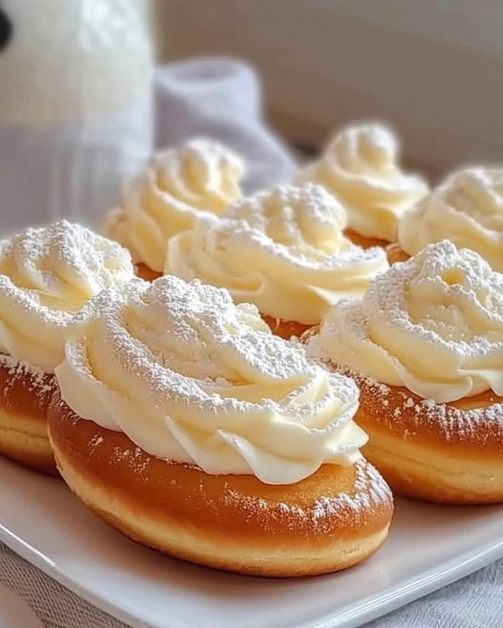 Fresh Cream Doughnuts finished