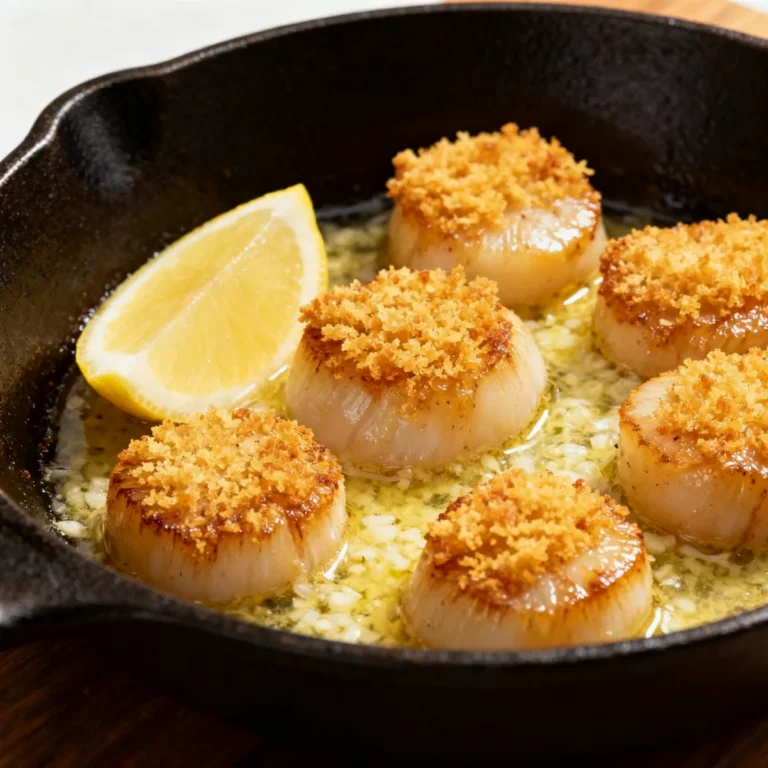 Garlic Butter Baked Scallops Recipe