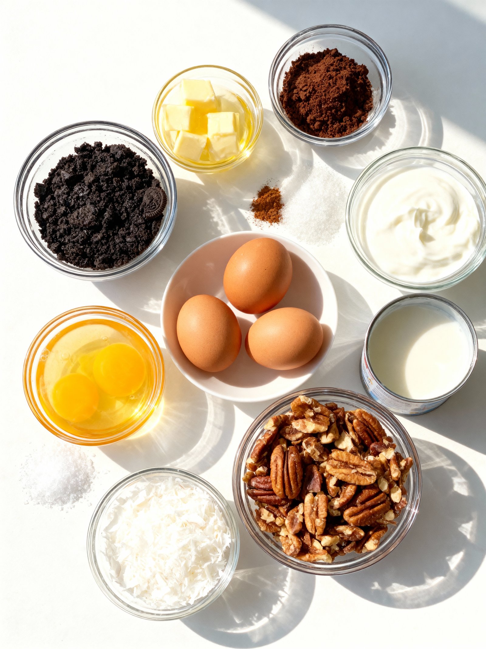 German Chocolate Cheesecake ingredients