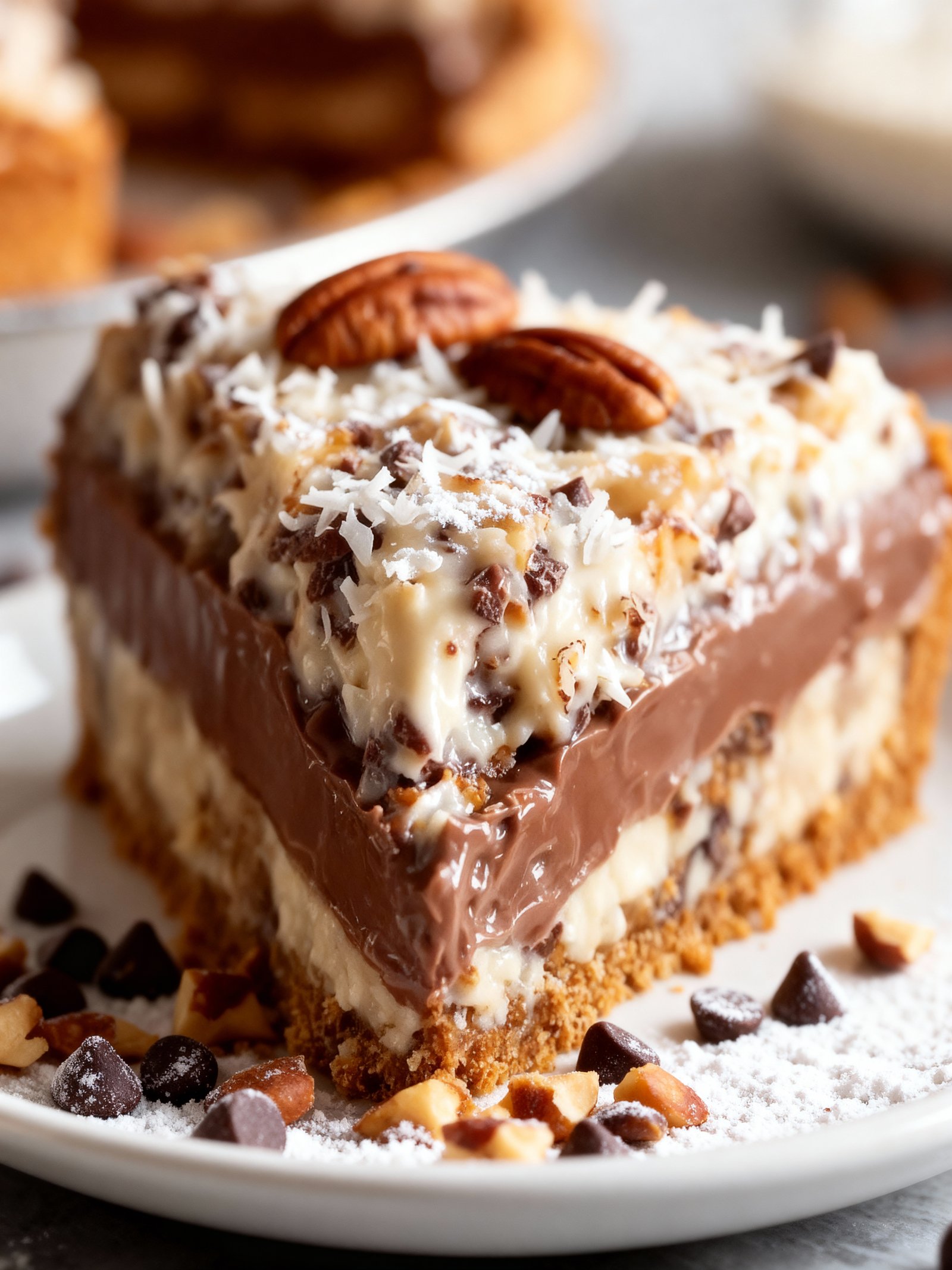 German Chocolate Pie finished