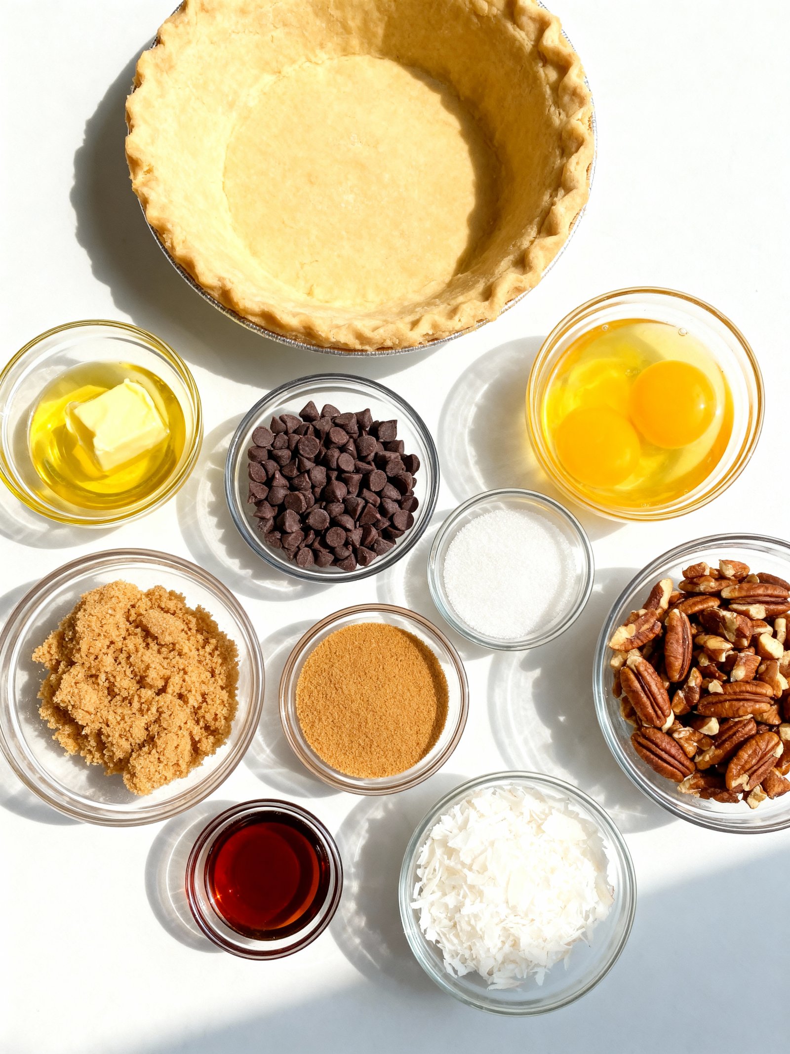German Chocolate Pie ingredients