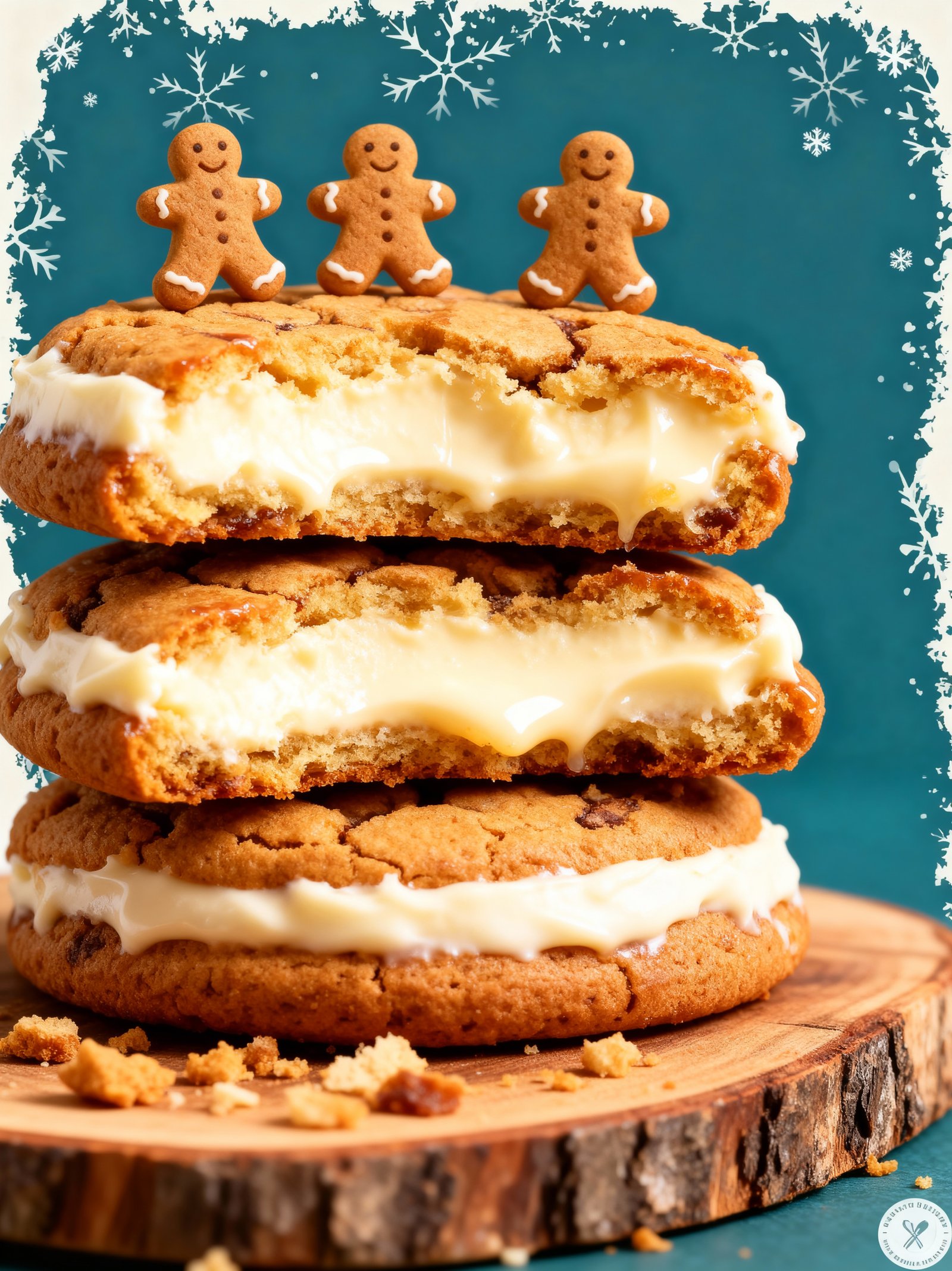 Gingerbread Cheesecake Cookies finished