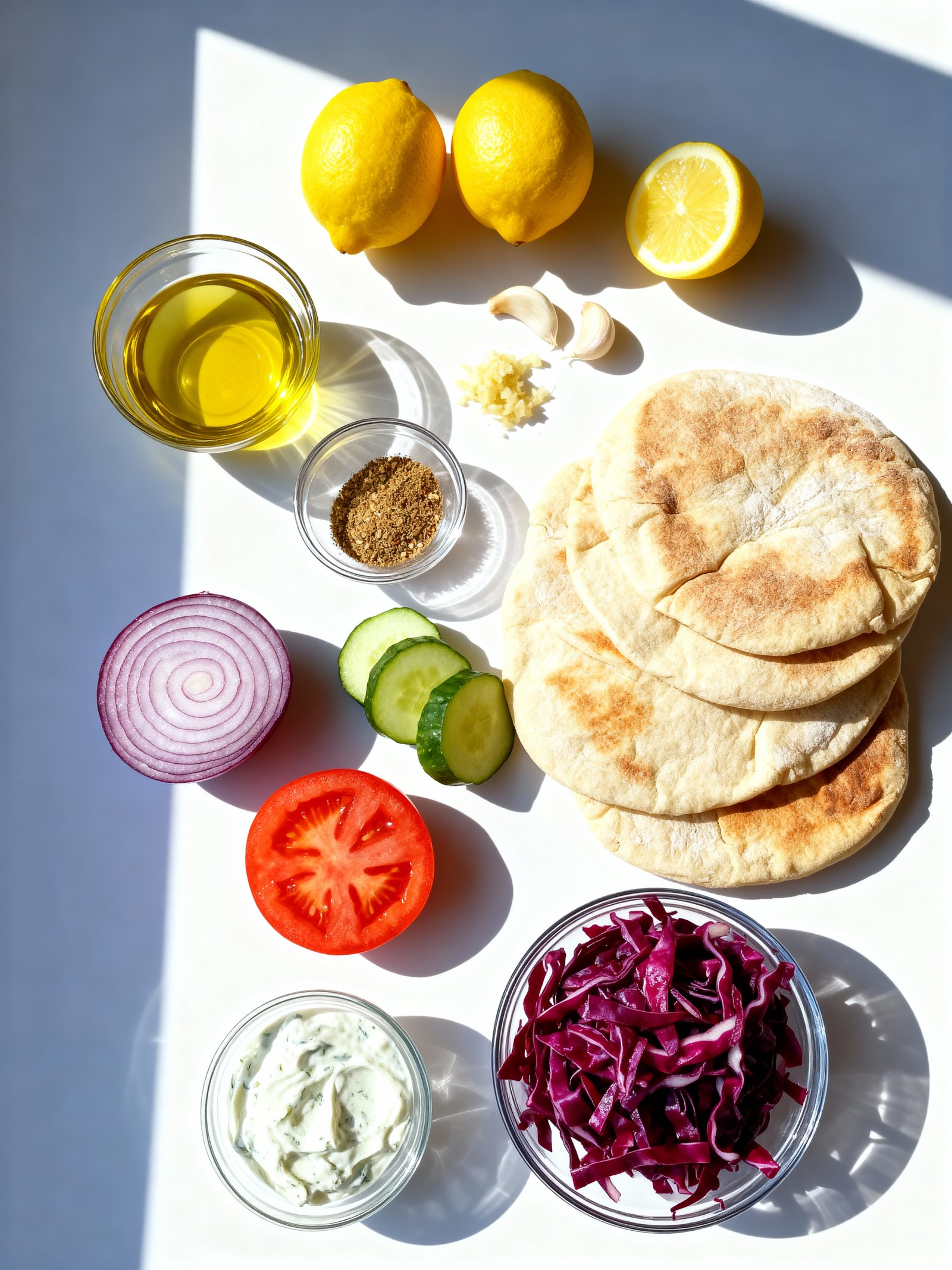 Juicy Chicken Shawarma Wraps ingredients