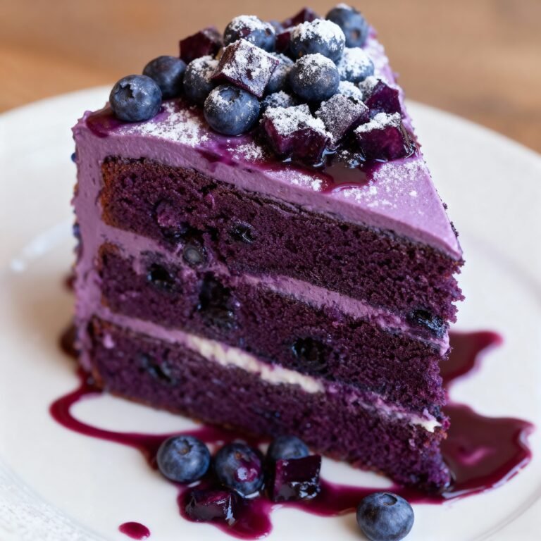 Moist Blueberry Velvet Cake Recipe