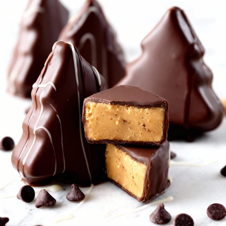 No Bake Chocolate Peanut Butter Christmas Trees Recipe