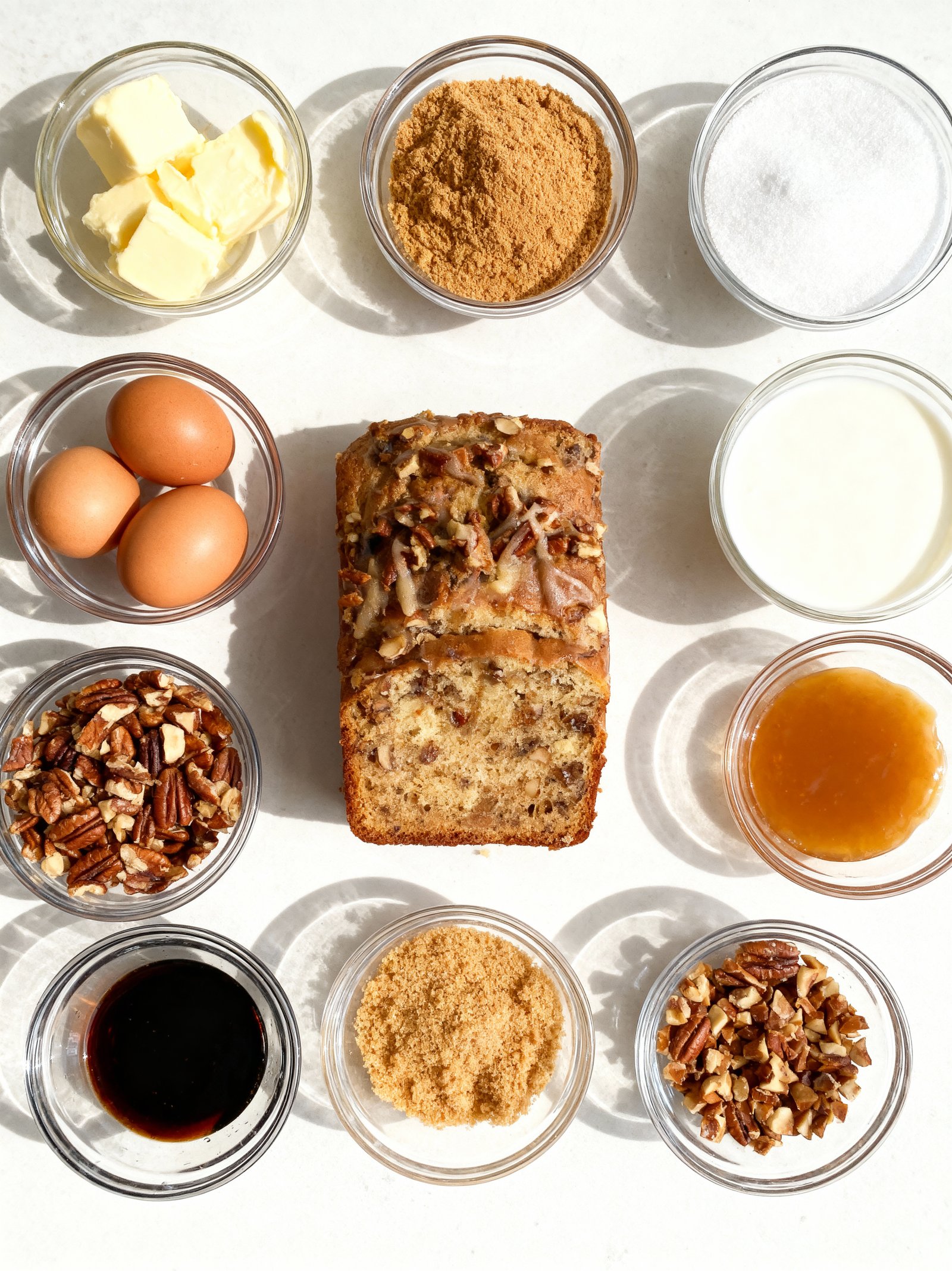 Pecan Praline Buttermilk Loaf Cake ingredients