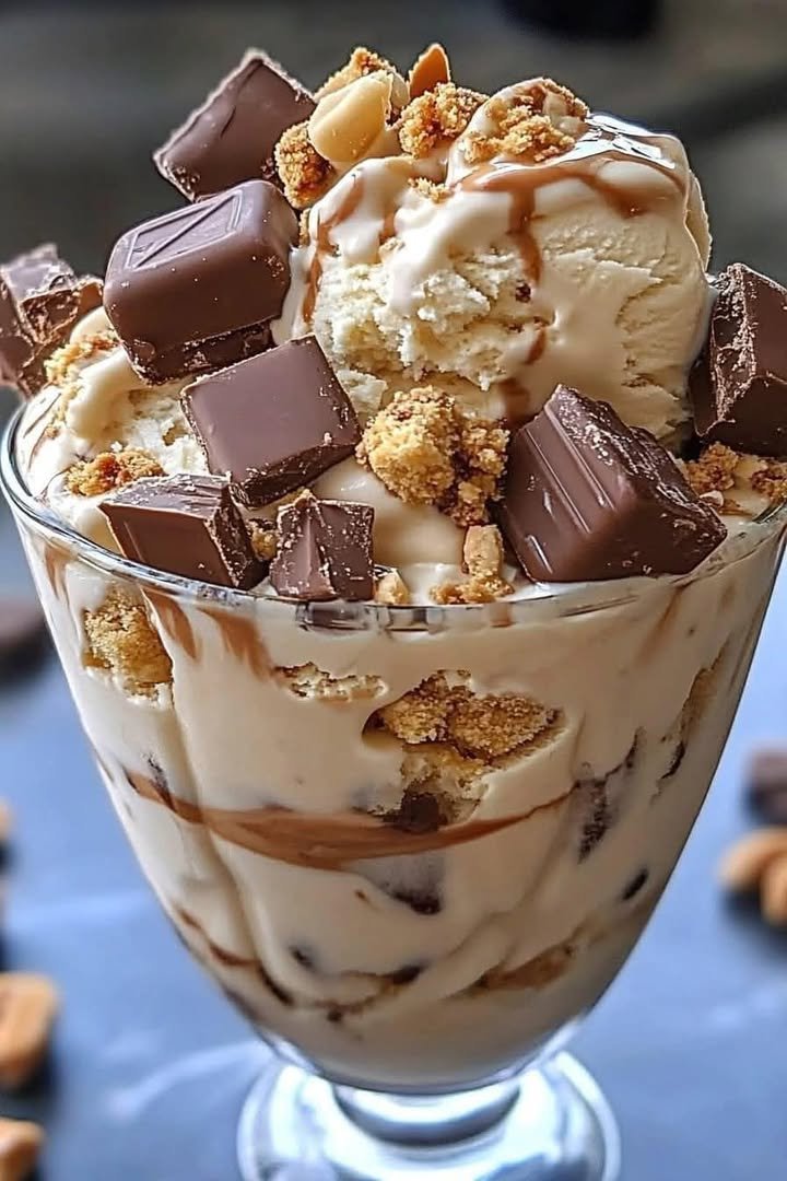Snickers & Reeses Cookie Dough Ice Cream Extravaganza ingredients
