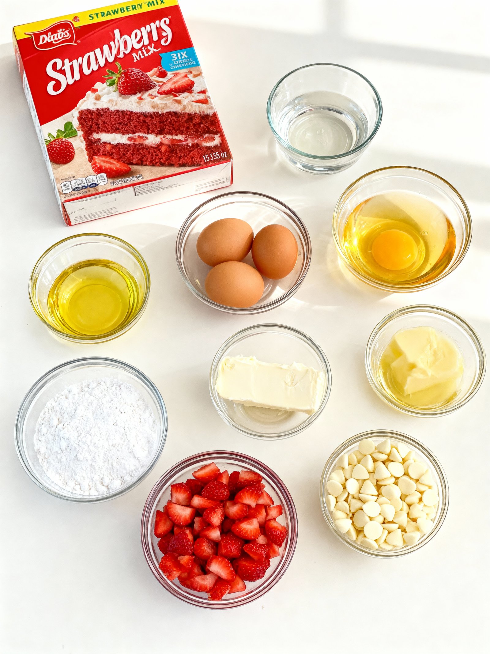 Strawberry Earthquake Cake ingredients