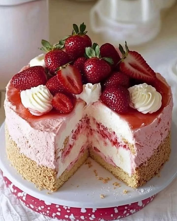 Strawberry Mousse Cake Recipe ingredients