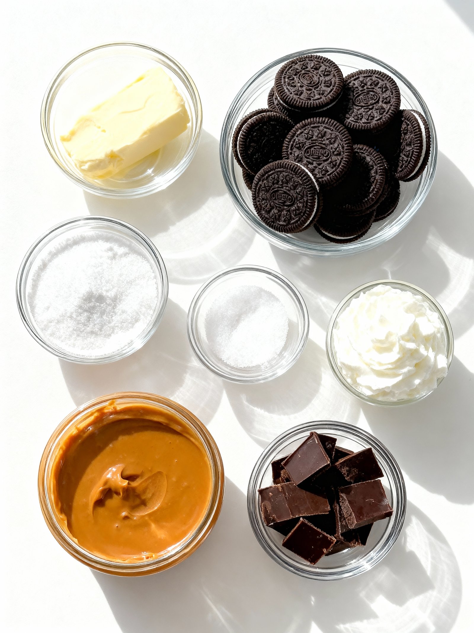 Tarte au beurre de cacahuète Oreo ingredients