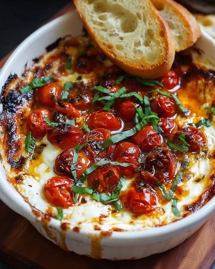 Recipe Title: Three-Cheese Tomato Bruschetta Dip ingredients