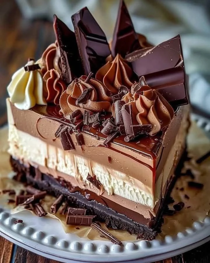 Triple Chocolate Cheesecake finished