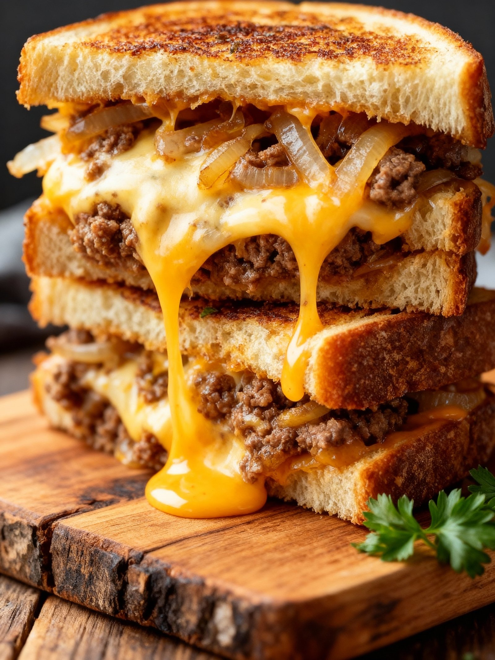 Ultimate Cheesy Ground Beef Melt finished