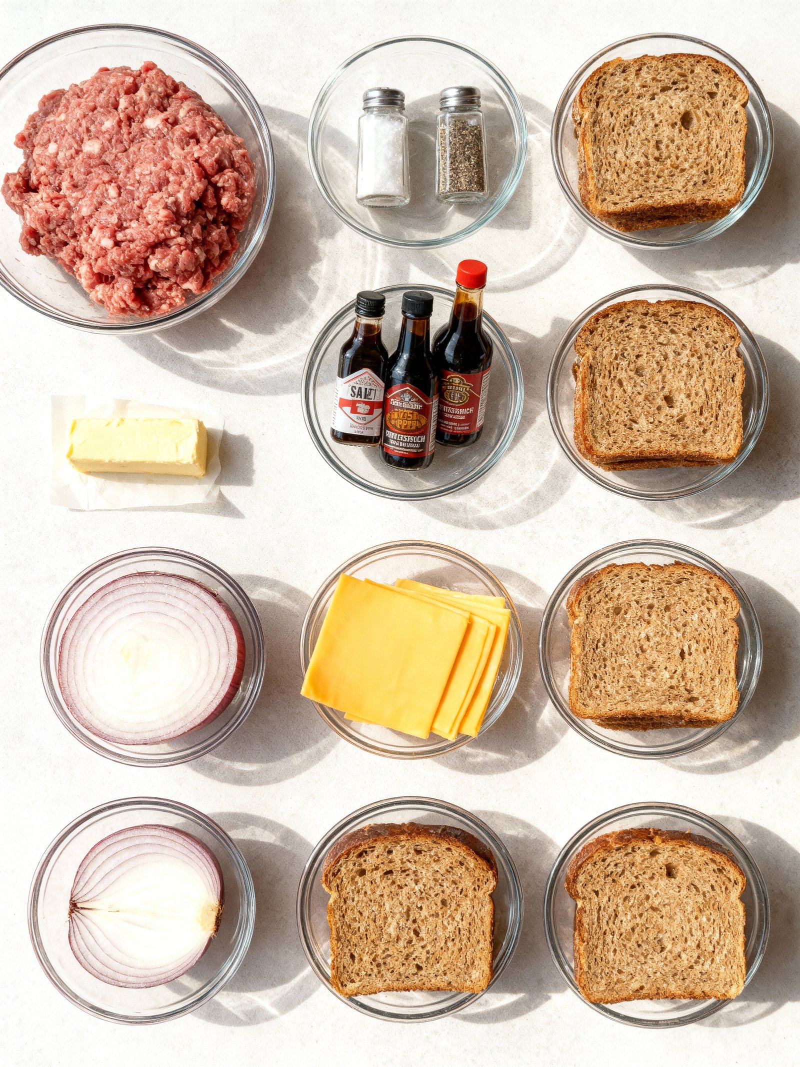 Ultimate Cheesy Ground Beef Melt ingredients