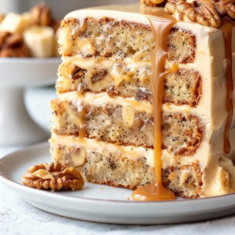 Caramelized Walnut Banana Cake Recipe