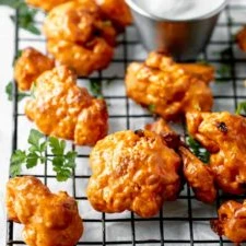 Buffalo Cauliflower Wings or Buffalo Cauliflower Wings | Vegan Super Bowl Food Idea finished