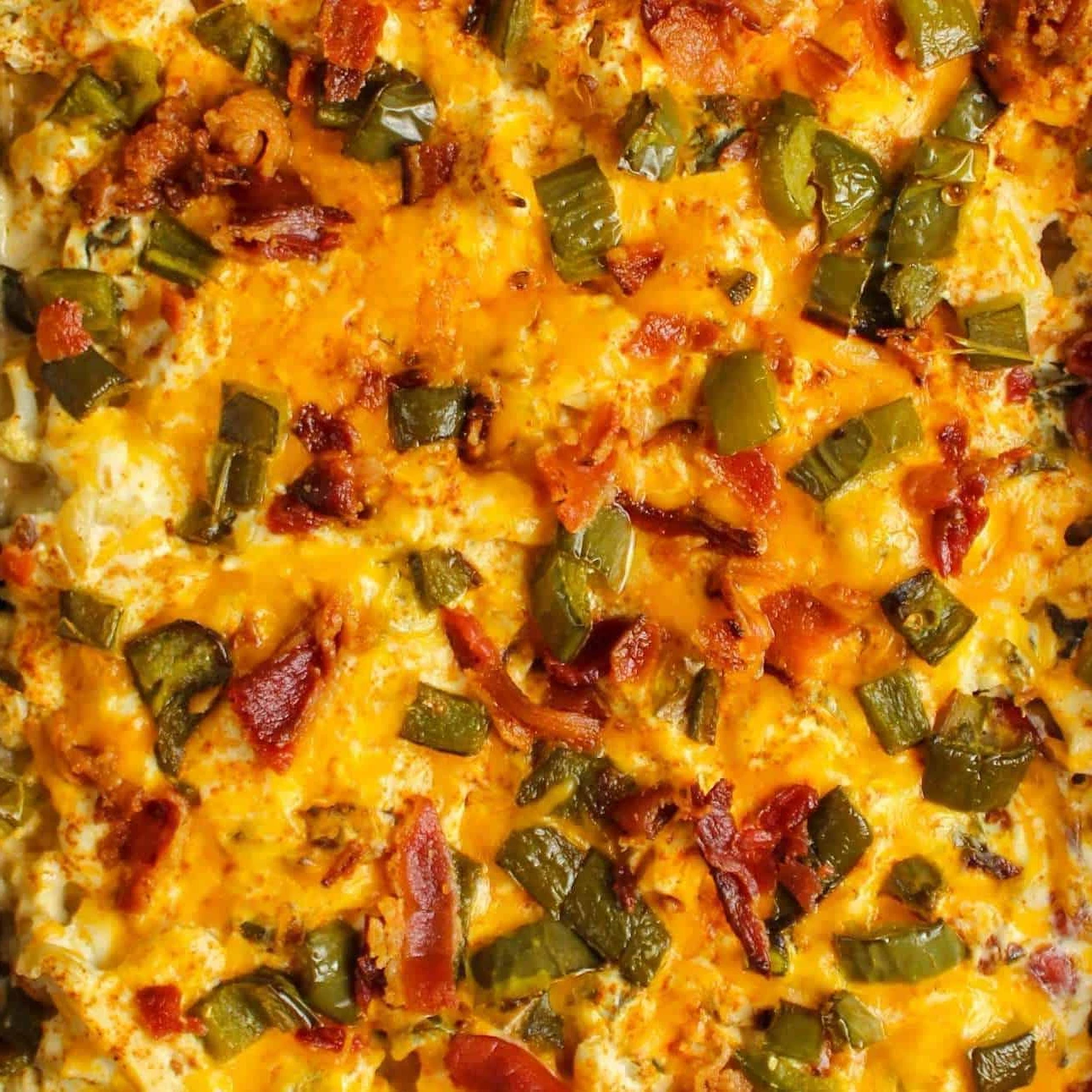 Recipe Title: Cauliflower Jalapeno Popper Casserole finished